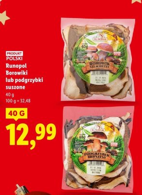 Borowiki suszone promocja w Lidl