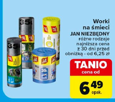 Worki do segregacji śmieci 120 l żółte Jan niezbędny promocja