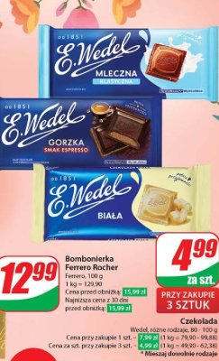 Czekolada klasyczna mleczna E. wedel promocja