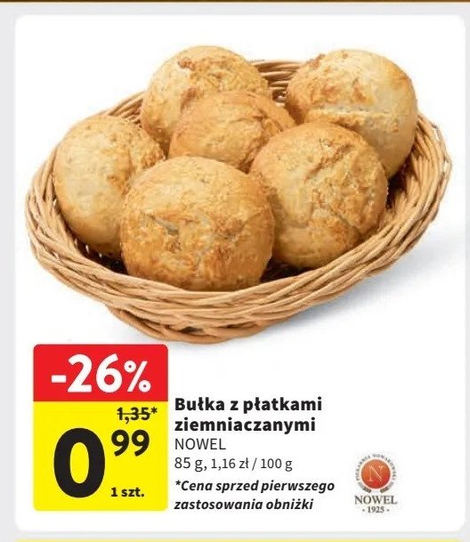 Bułka z płatkami ziemniaczanymi Nowel promocja