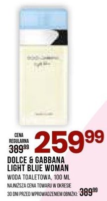 Perfumy DOLCE & GABBANA LIGHT BLUE WOMAN woda toaletowa promocja w Drogerie Natura