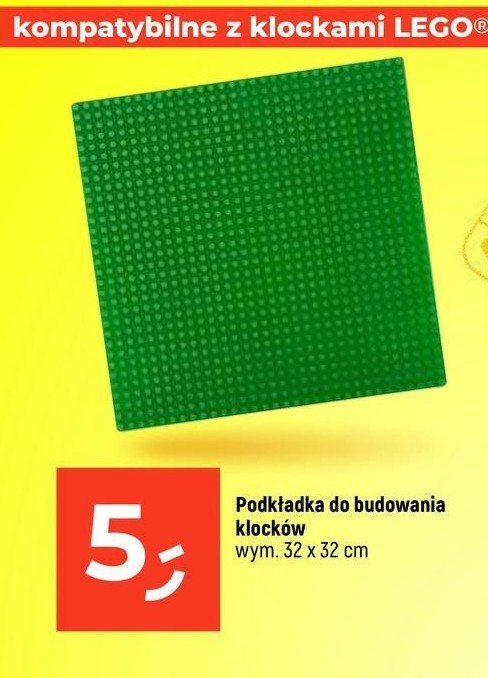 Podkładka do budowania klocków 32 x 32 cm promocja w Dealz