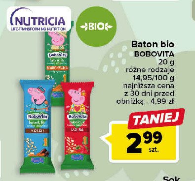Batonik owsiany rodzynkowo-kakaowy Bobovita promocja
