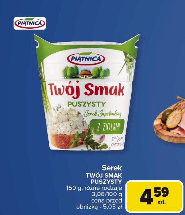 Serek puszysty z ziołami Piątnica twój smak promocja