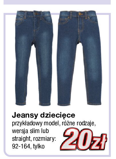 Jeansy dziecięce 92-164 promocja