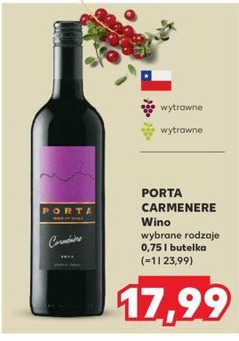 Wino Porta carmenere promocja