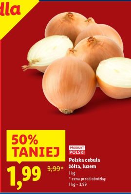 Polska cebula żółta, luzem promocja w Lidl