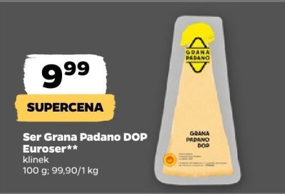 Ser Grana Padano klinek promocja w Netto
