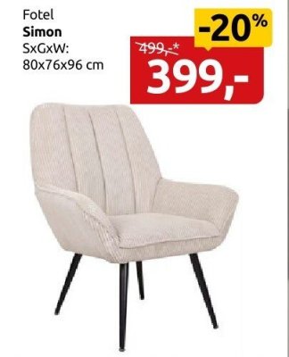 Fotel Simon promocja w Black Red White