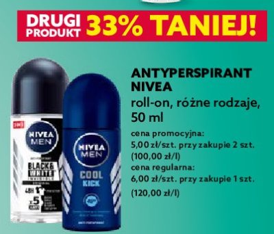 Antyperspirant original Nivea men invisible black & white promocja