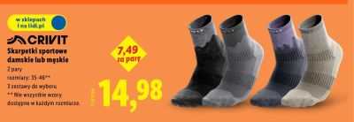 Skarpetki sportowe damskie / męskie 2 pary promocja w Lidl