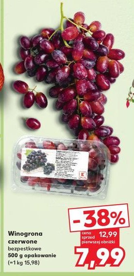 Winogrona czerwone bezpestkowe K-classic promocja
