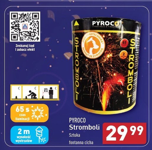 Bateria stromboli Pyroco promocja w Aldi