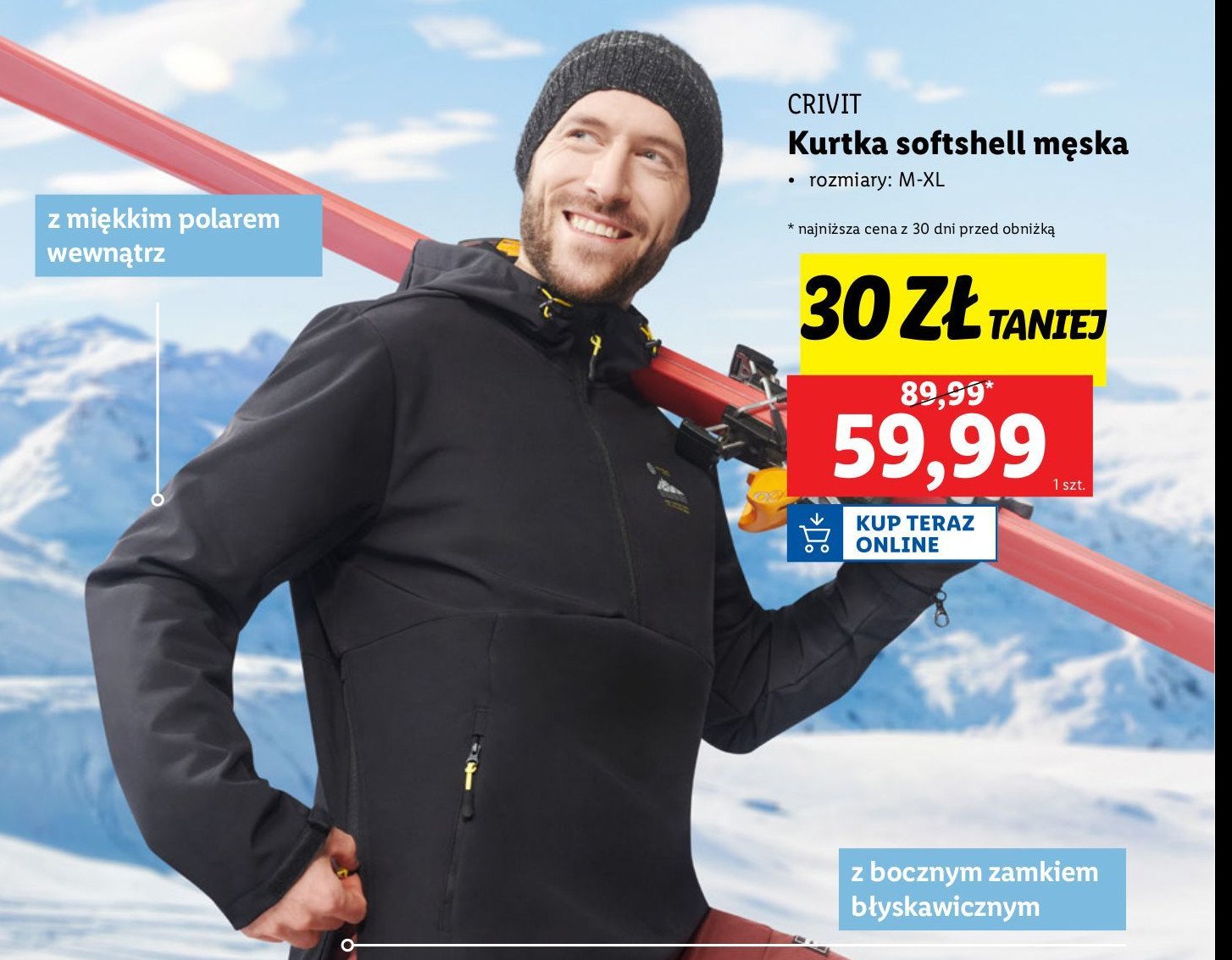 Kurtka softshell męska m-xl Crivit promocja