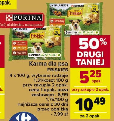 Karma dla psa wołowina kurczak i jagnięcina w sosie Friskies vitafit Purina friskies promocja