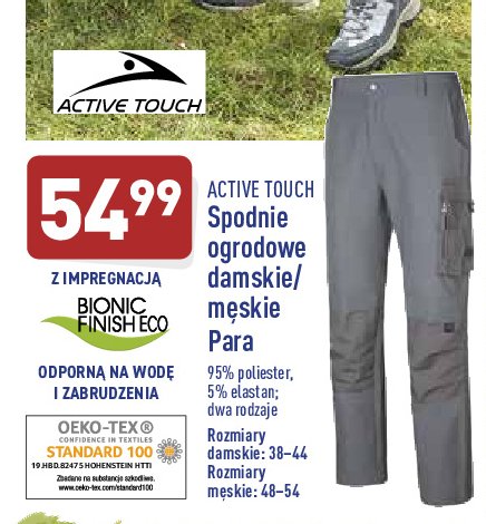 Spodnie ogrodowe damskie 38-44 Active touch promocja