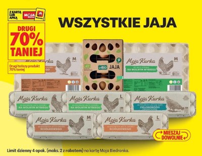 Jaja Moja Kurka - wszystkie rodzaje promocja w Biedronka