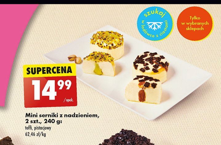 Mini sernik z nadzieniem pistacjowym promocja