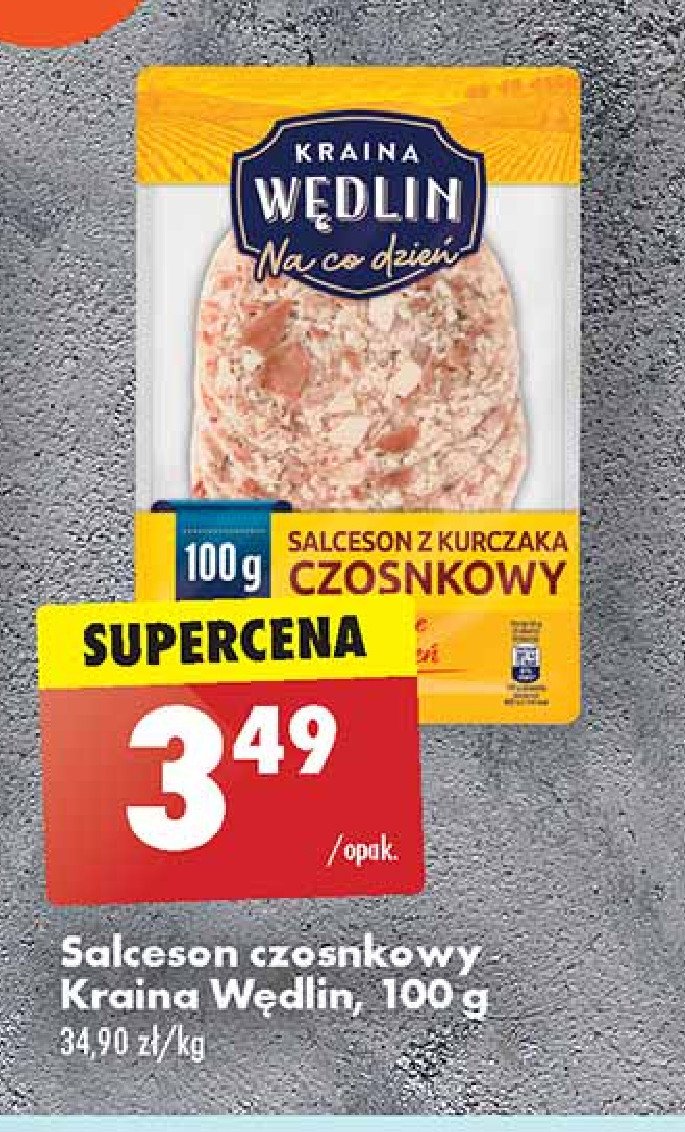 Salceson z kurczaka czosnkowy KRAINA W臉DLIN NA CO DZIE艃 promocja