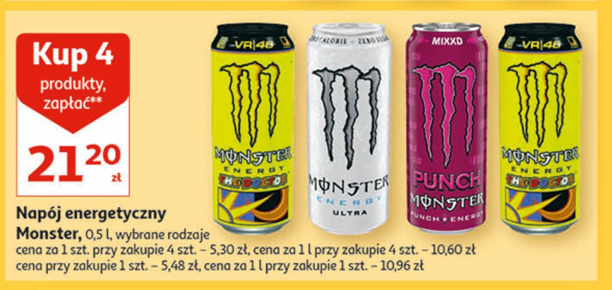 Napoj energetyczny Monster energy ultra promocja