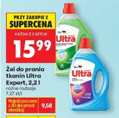 Żel do prania tkanin Expert, 2.2 l, różne rodzaje promocja w Biedronka