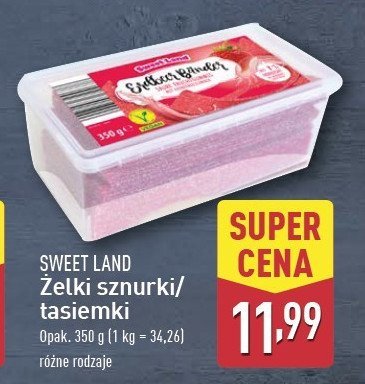 Żelki sznurki truskawkowe Sweetland promocja