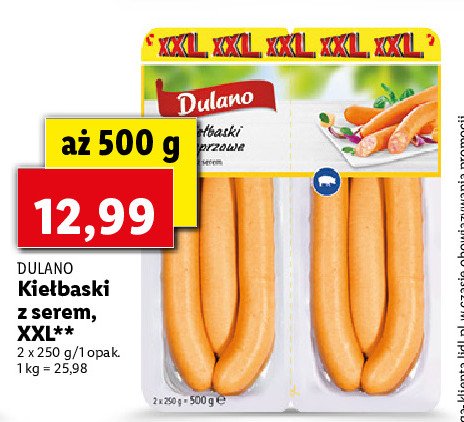 Kie艂baski wiede艅skie z serem Dulano promocja