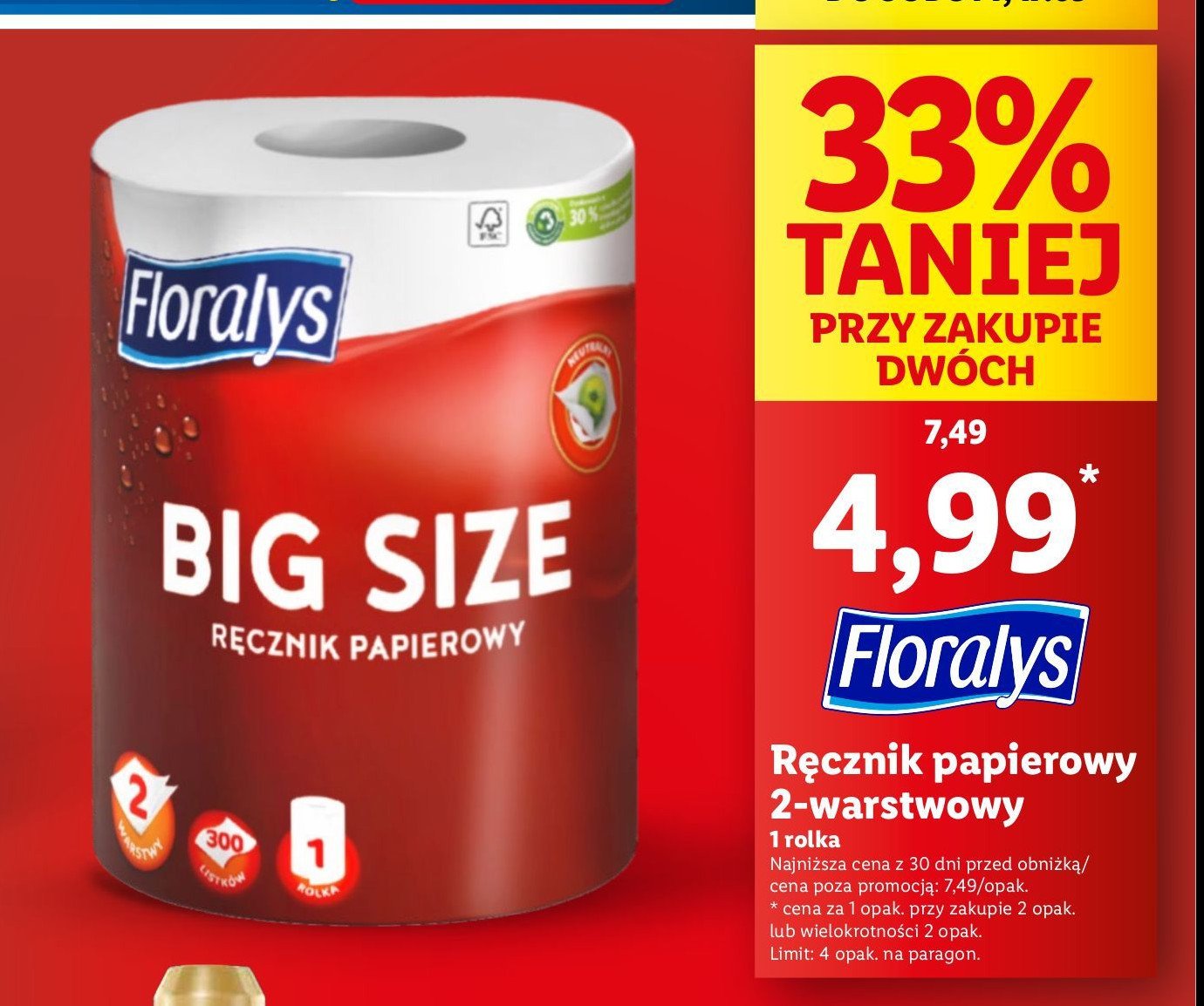 Ręcznik kuchenny gigarolka Floralys promocja