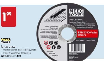 Tarcza tnąca MEEC TOOLS promocja w Jula
