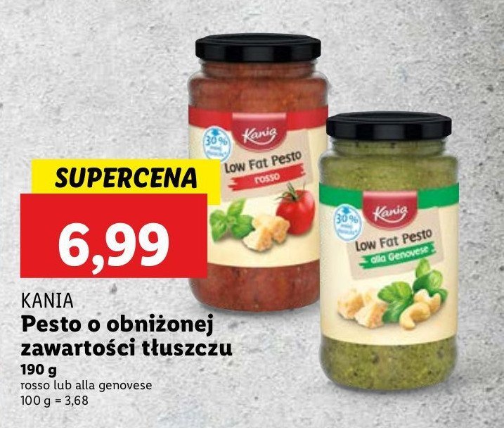 Pesto rosso o obni偶onej zawarto艣ci t艂uszczu Kania promocja