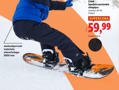 Spodnie narciarskie chłopięce Crivit promocja w Lidl
