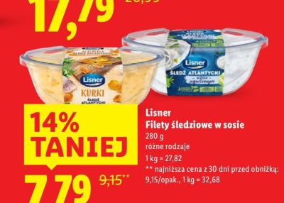Filety śledziowe w sosie różne rodzaje promocja w Lidl
