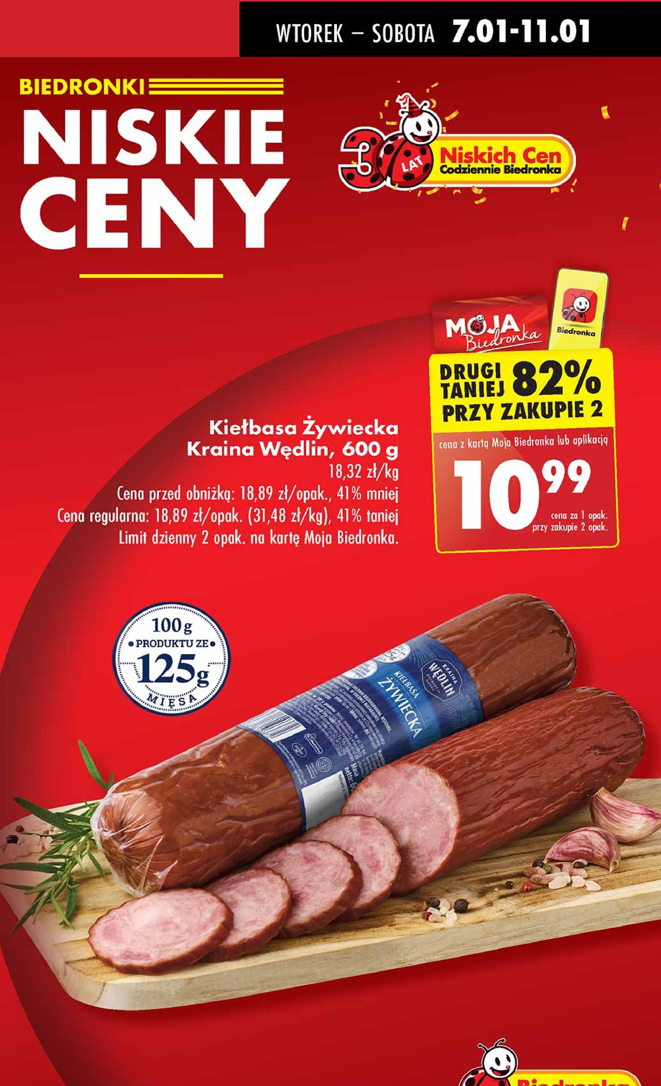 Kiełbasa  żywiecka Kraina wędlin promocja