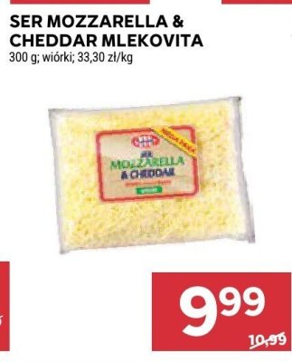 Ser Mozzarella & Cheddar Mlekovita włókno promocja w Stokrotka