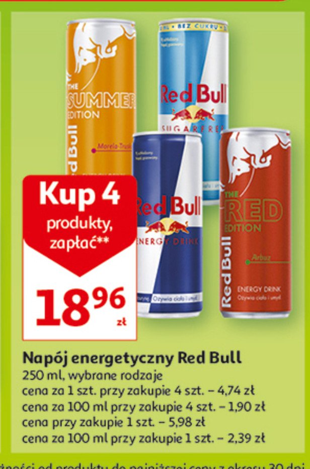 Nap贸j energetyczny Red bull promocja