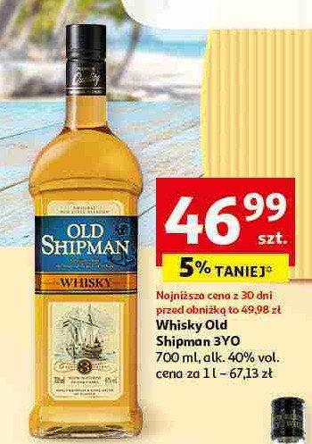 Whisky Old shipman 3 yo promocja