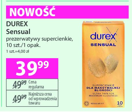 Prezerwatywy Durex sensual promocja