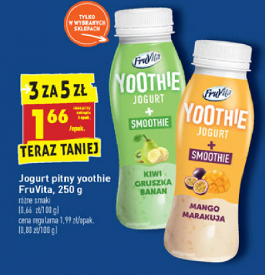 Jogurt+smoothie kiwi gruszka banan Fruvita promocja