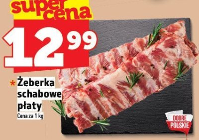 Żeberka schabowe płaty promocja w TOPAZ
