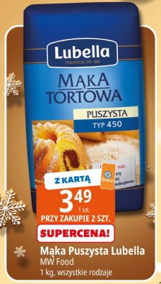Mąka tortowa puszyta typ 450 Lubella MW Food promocja w Leclerc