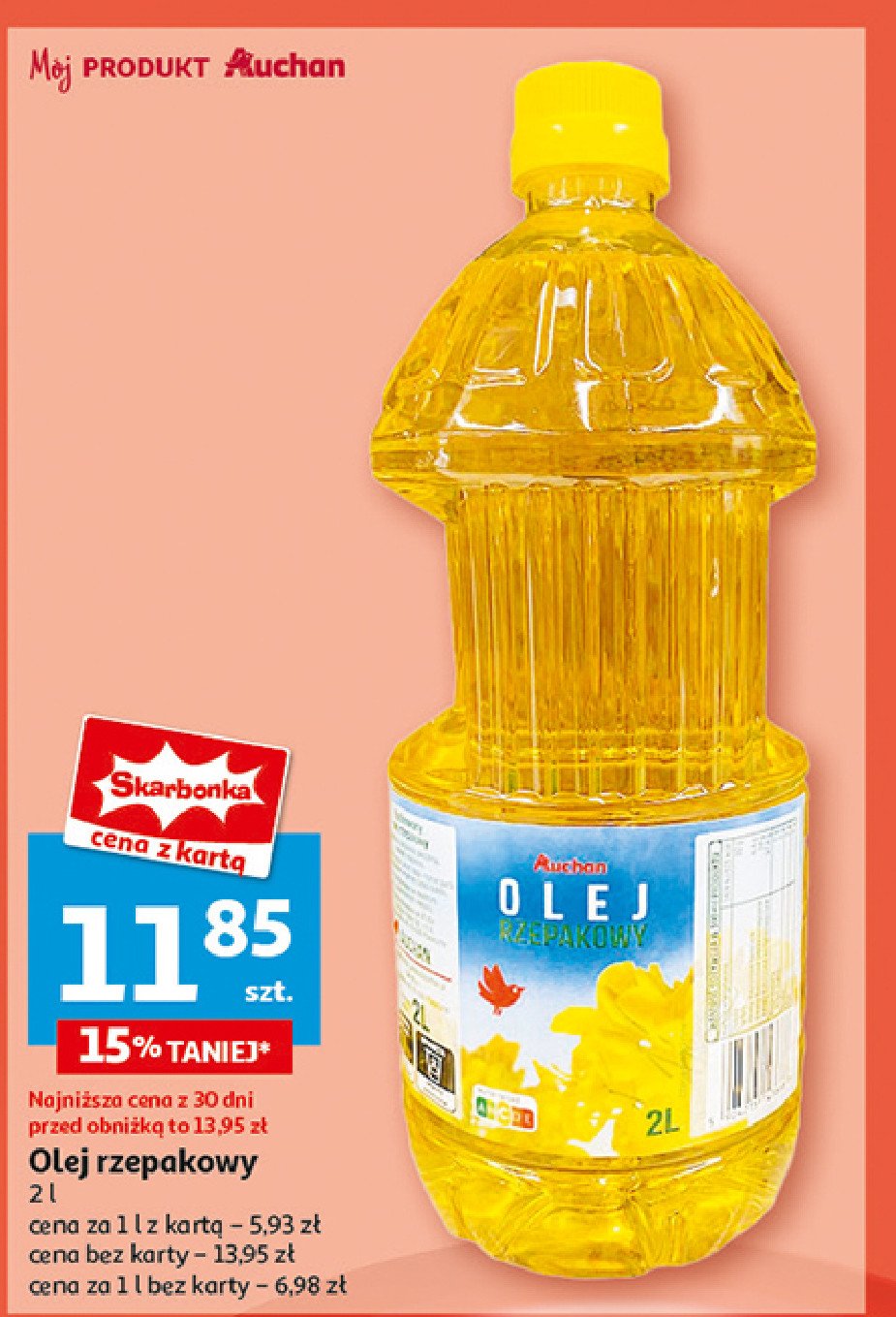 Olej rzepakowy Auchan promocja