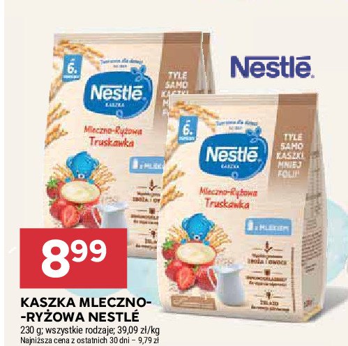 Kaszka mleczno-ryżowa z truskawkami Kaszka nestle promocja w Stokrotka