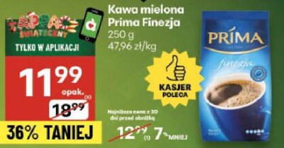 Kawa mielona Prima Finezja promocja w Delikatesy Centrum