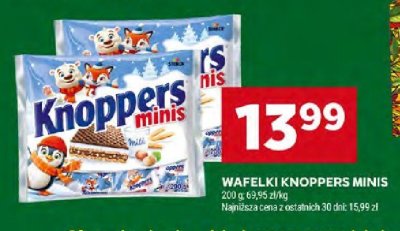 Wafelki Knoppers Minis promocja w Stokrotka