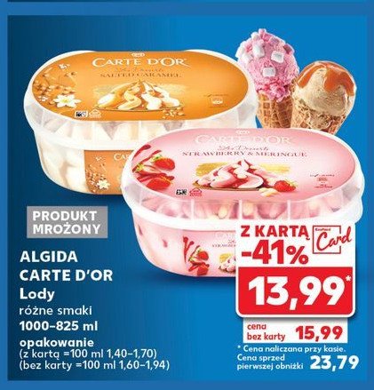 Lody strawberry meringues Algida carte d'or les desserts promocja