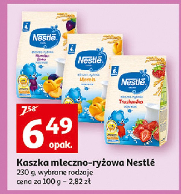 Kaszka mleczno-ryżowa morela-śliwka Nestle kaszka promocja