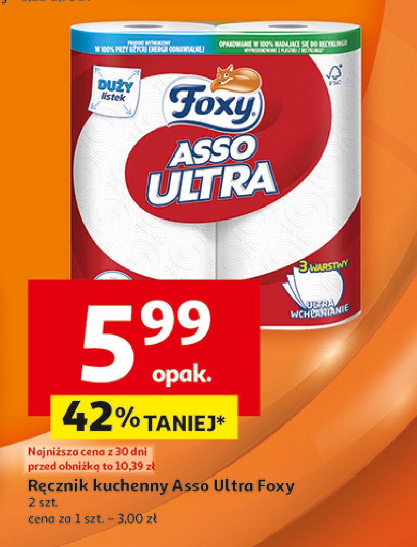 Ręcznik papierowy Foxy asso ultra promocja