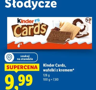 Wafelki Cards z kremem promocja w Lidl