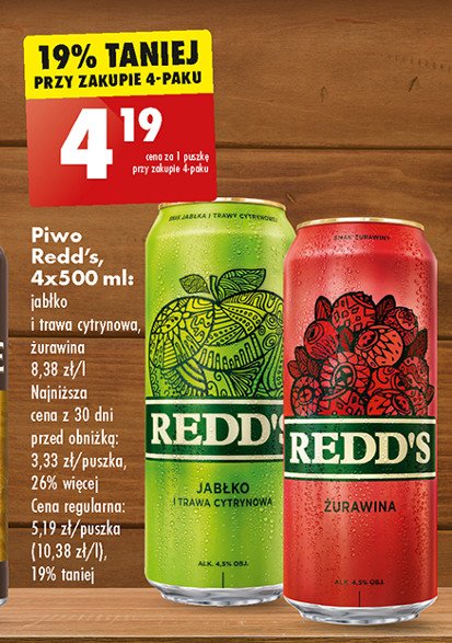 Piwo Redd's apple promocja
