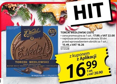 Torcik Wedlowski 250 G E.Wedel promocja w Selgros